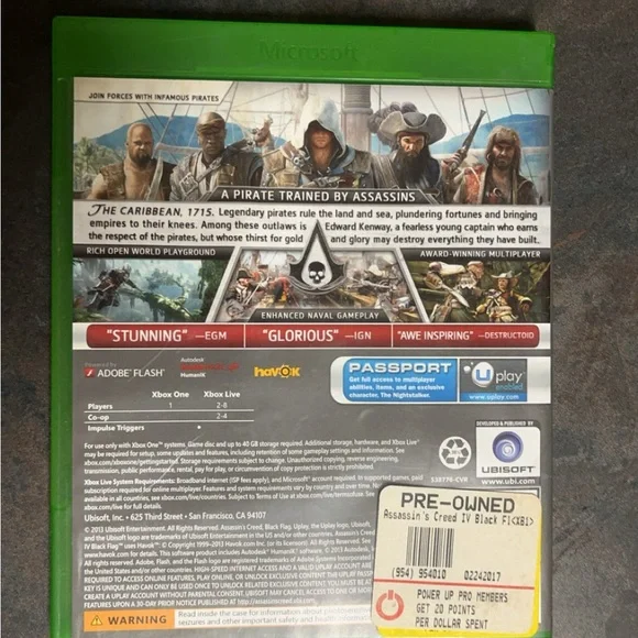 Assassin’s Creed IV Black Flag Gamestop Edition Xbox One - Picture 2 of 3